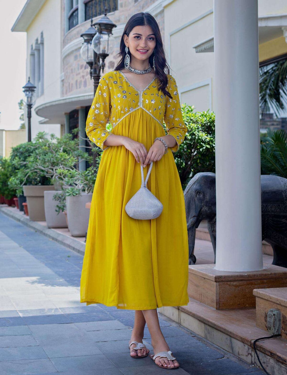 3-Piece Cotton Kurta Set for Women – Kurta, Palazzo & Dupatta(XL) - Image 2