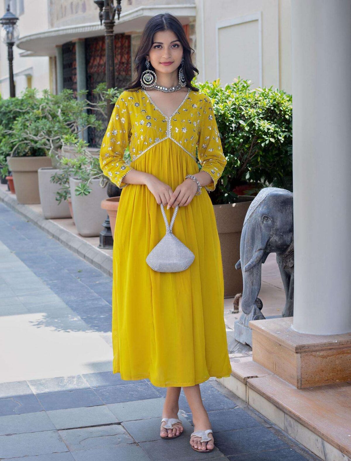 3-Piece Cotton Kurta Set for Women – Kurta, Palazzo & Dupatta(XL) - Image 5