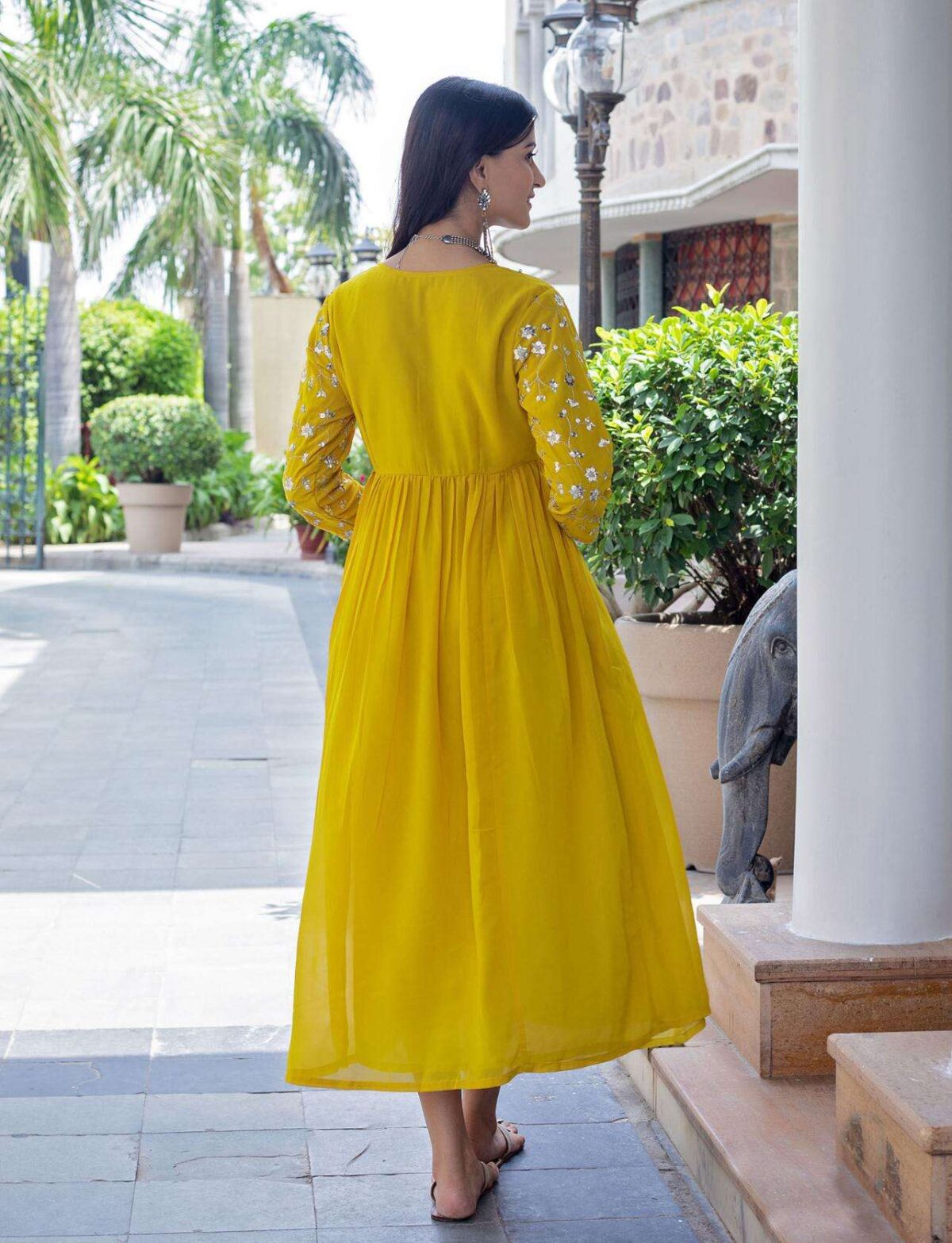 3-Piece Cotton Kurta Set for Women – Kurta, Palazzo & Dupatta(XL) - Image 7