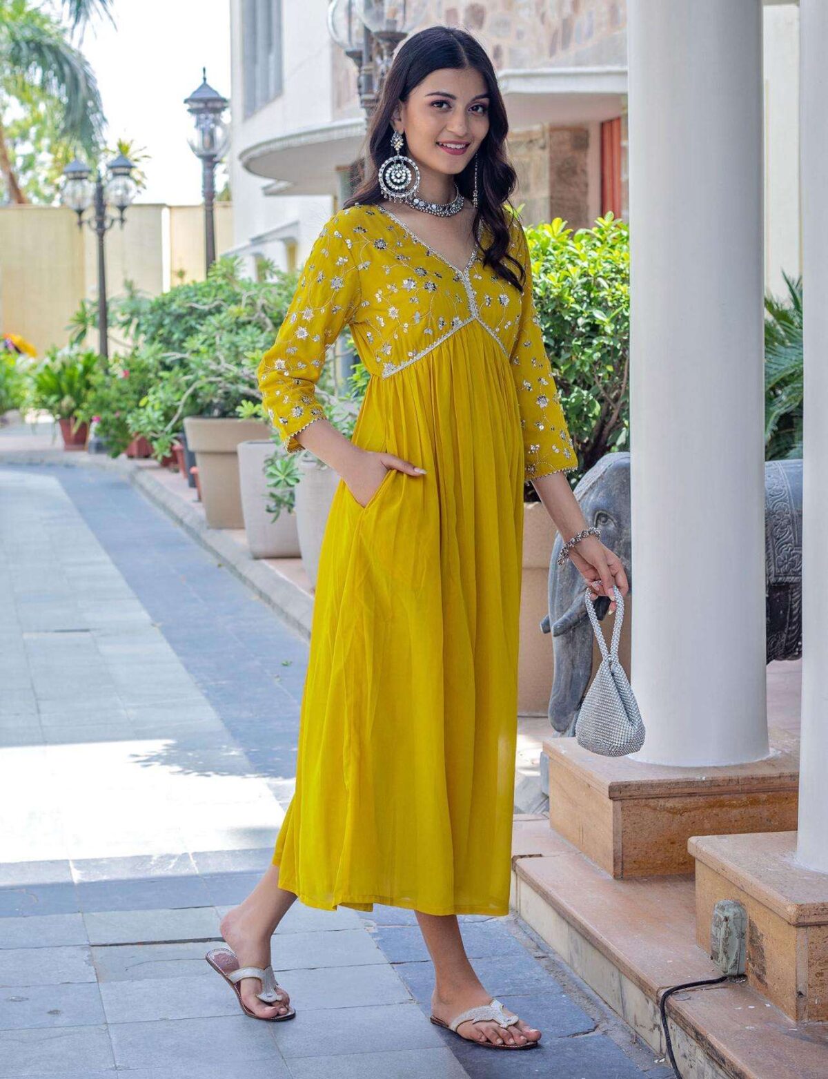 3-Piece Cotton Kurta Set for Women – Kurta, Palazzo & Dupatta(XL) - Image 6